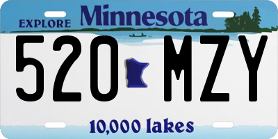 MN license plate 520MZY