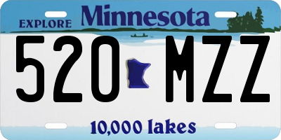 MN license plate 520MZZ