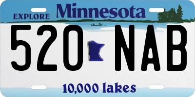 MN license plate 520NAB