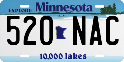 MN license plate 520NAC