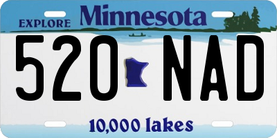 MN license plate 520NAD