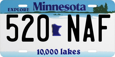 MN license plate 520NAF