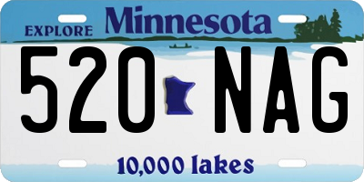 MN license plate 520NAG