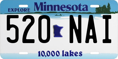 MN license plate 520NAI