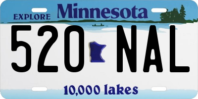 MN license plate 520NAL