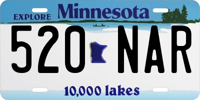 MN license plate 520NAR