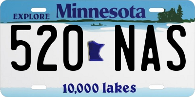 MN license plate 520NAS