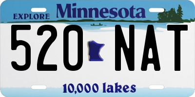 MN license plate 520NAT