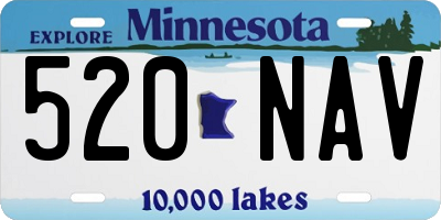MN license plate 520NAV