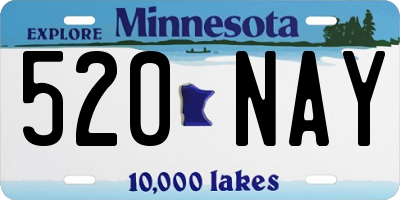 MN license plate 520NAY