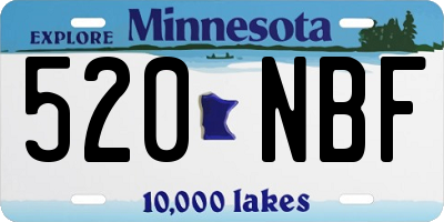 MN license plate 520NBF