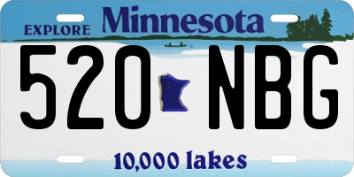 MN license plate 520NBG