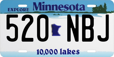 MN license plate 520NBJ