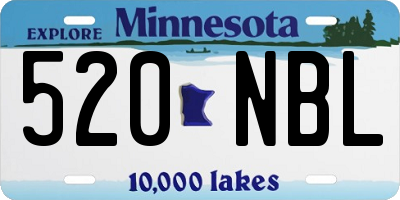 MN license plate 520NBL