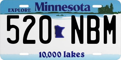 MN license plate 520NBM