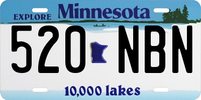 MN license plate 520NBN