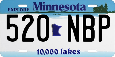 MN license plate 520NBP