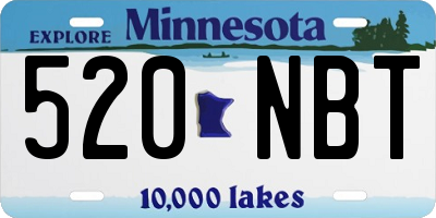MN license plate 520NBT