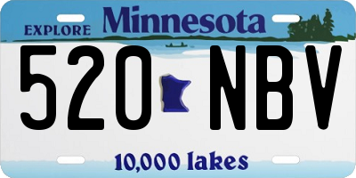 MN license plate 520NBV