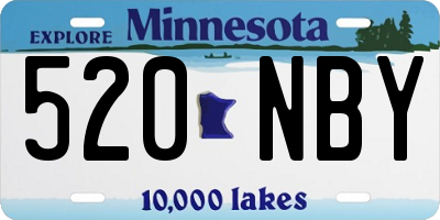 MN license plate 520NBY