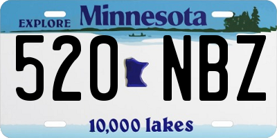 MN license plate 520NBZ