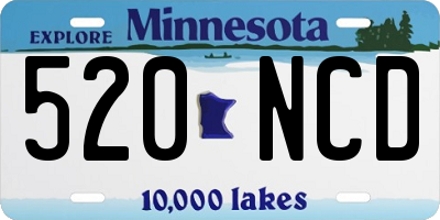 MN license plate 520NCD