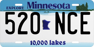 MN license plate 520NCE