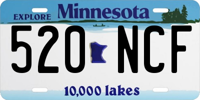 MN license plate 520NCF