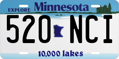 MN license plate 520NCI