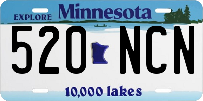 MN license plate 520NCN