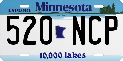 MN license plate 520NCP