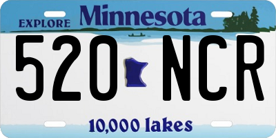 MN license plate 520NCR