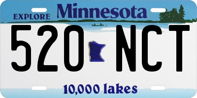 MN license plate 520NCT
