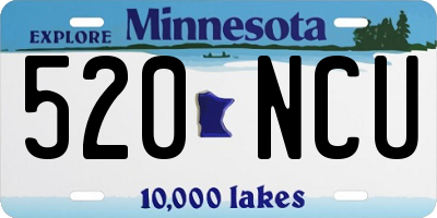 MN license plate 520NCU