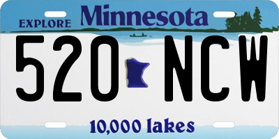 MN license plate 520NCW