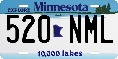 MN license plate 520NML