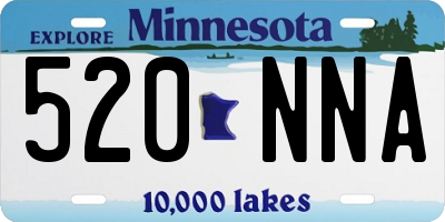 MN license plate 520NNA