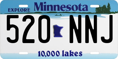 MN license plate 520NNJ