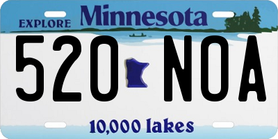 MN license plate 520NOA
