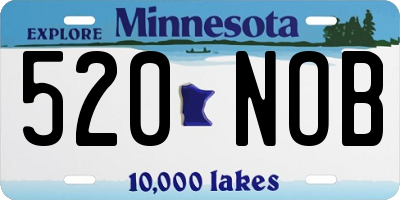 MN license plate 520NOB