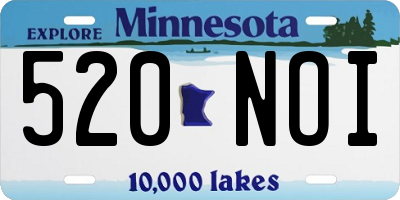 MN license plate 520NOI