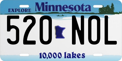 MN license plate 520NOL