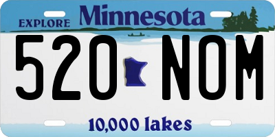 MN license plate 520NOM