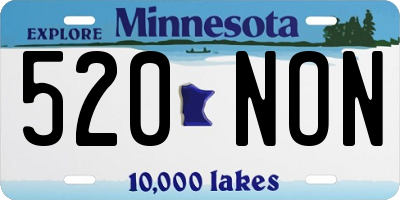 MN license plate 520NON