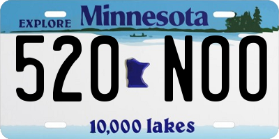MN license plate 520NOO