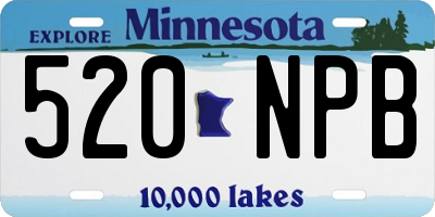 MN license plate 520NPB