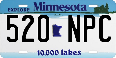 MN license plate 520NPC