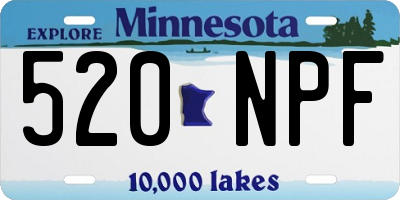 MN license plate 520NPF
