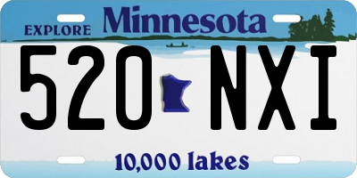 MN license plate 520NXI