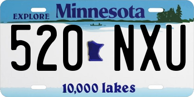 MN license plate 520NXU